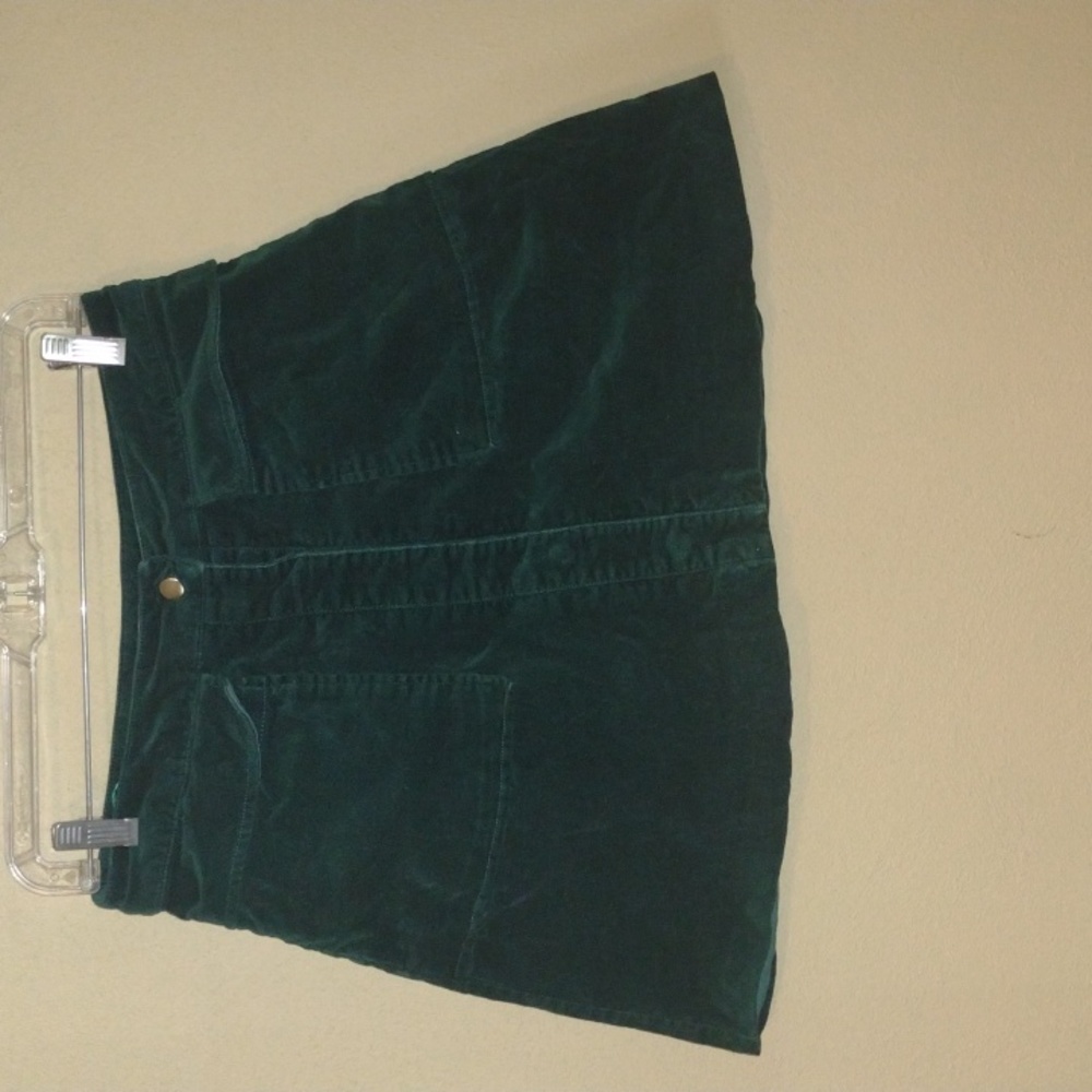 Urban revivo green velvet skirt